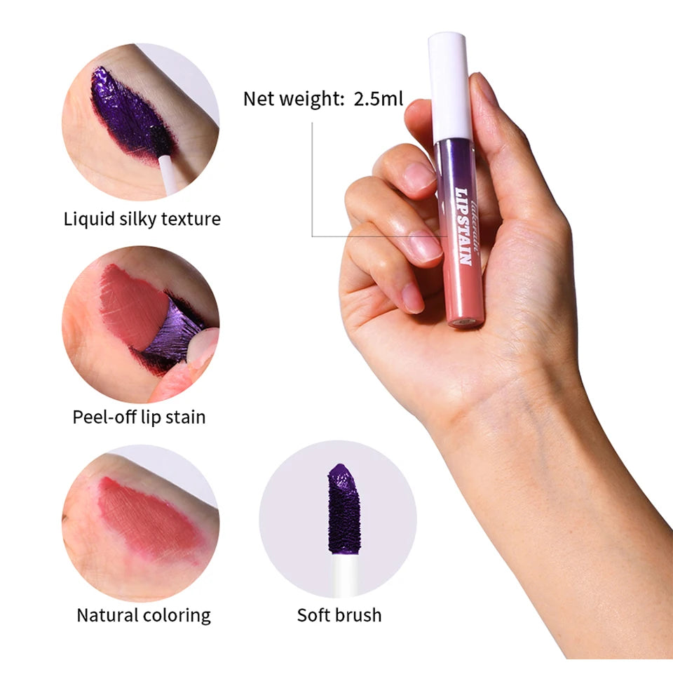 Long Lasting Lip Stain Set – Waterproof Peel Off Tint (3pcs)