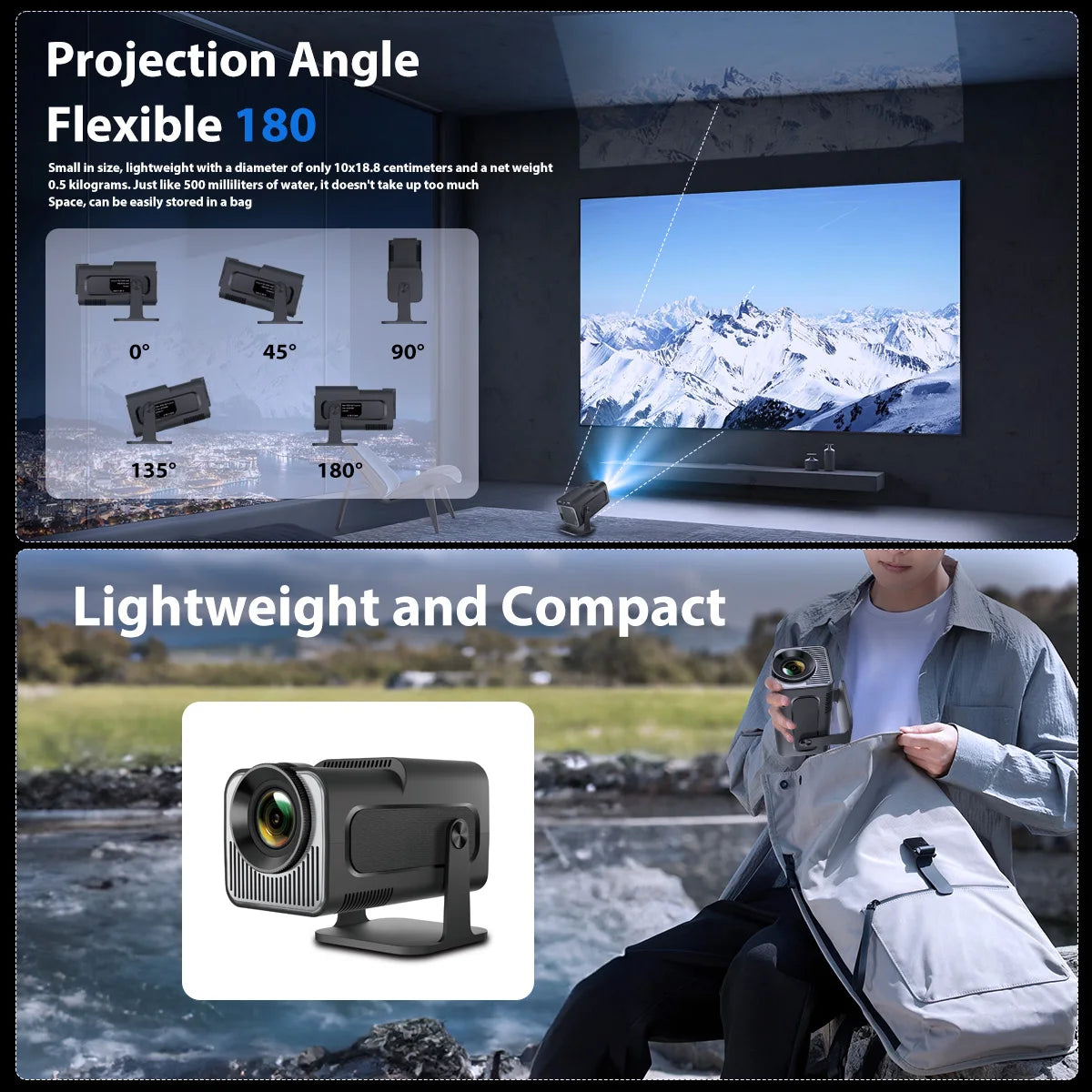 Projetor 4K HY320 mini - O Cinema Não Vive Só Nas Salas Ardilis