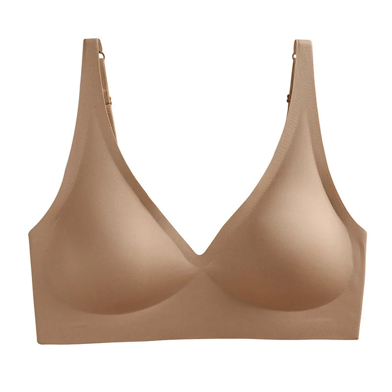 Seamless Push Up Wireless Bra – Adjustable Padded Bralette Lingerie for Women