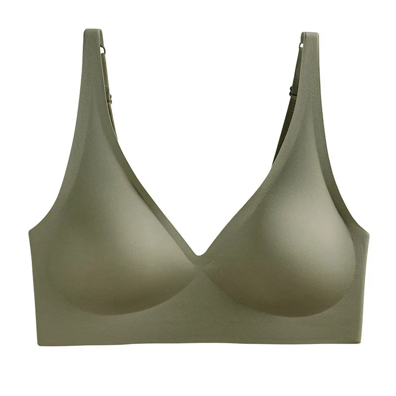 Seamless Push Up Wireless Bra – Adjustable Padded Bralette Lingerie for Women