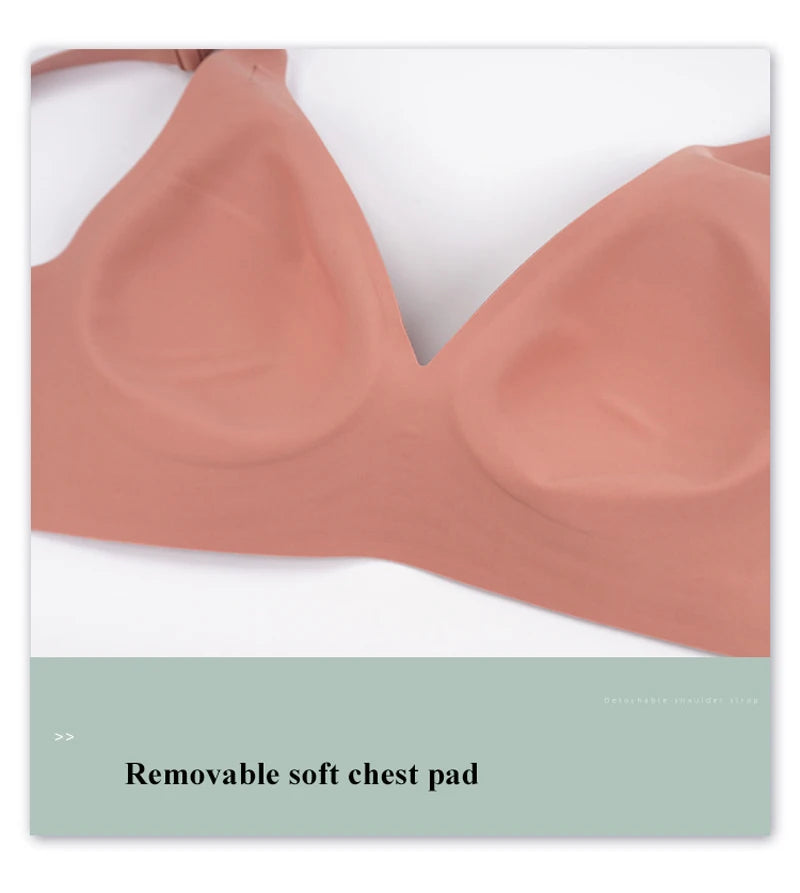 Seamless Push Up Wireless Bra – Adjustable Padded Bralette Lingerie for Women