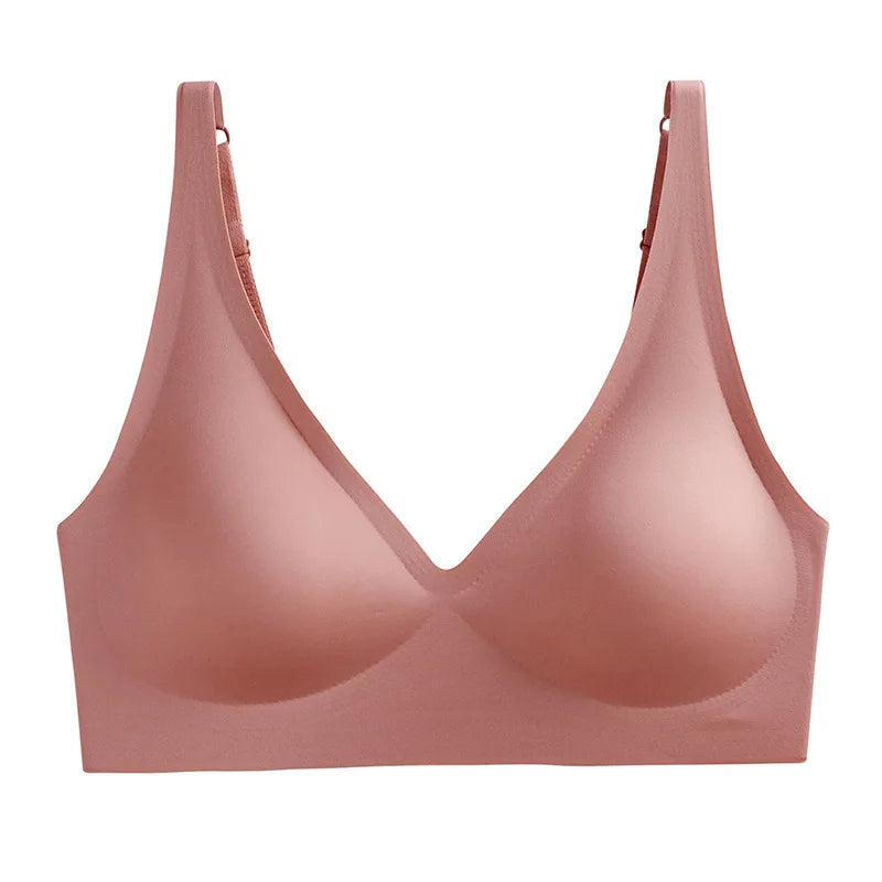 Seamless Push Up Wireless Bra – Adjustable Padded Bralette Lingerie for Women