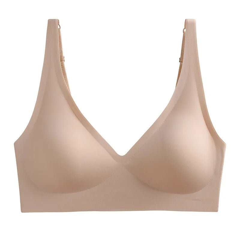Seamless Push Up Wireless Bra – Adjustable Padded Bralette Lingerie for Women