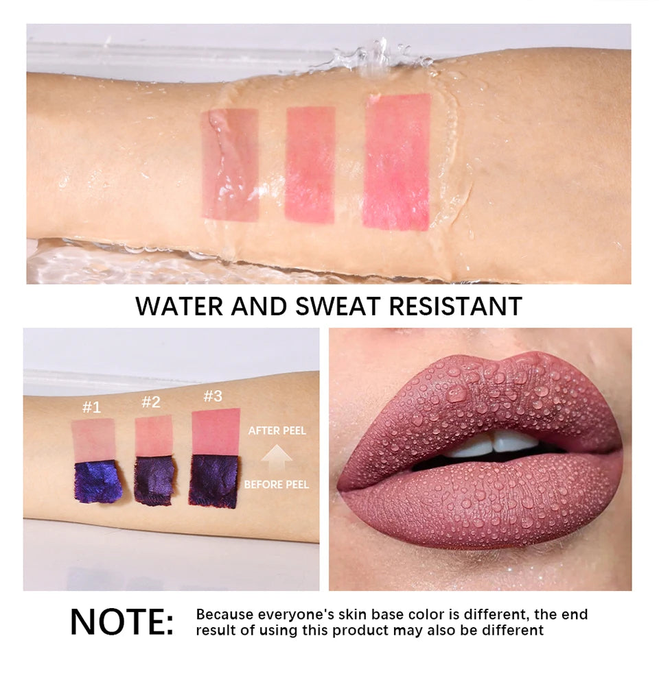 Long Lasting Lip Stain Set – Waterproof Peel Off Tint (3pcs)