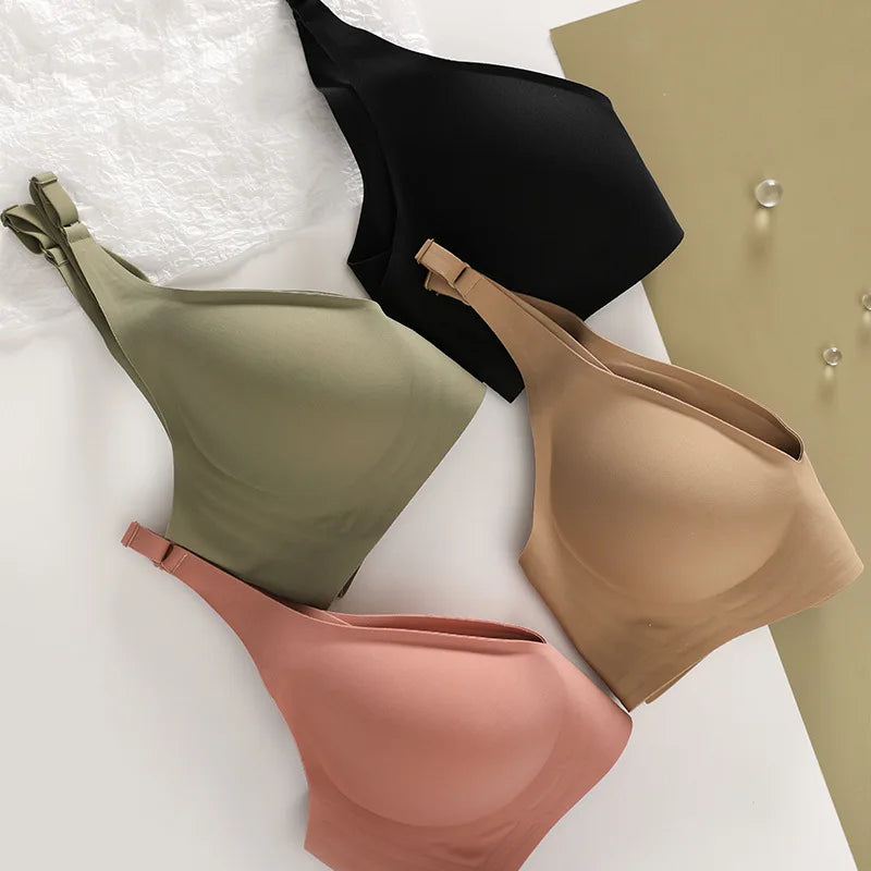 Seamless Push Up Wireless Bra – Adjustable Padded Bralette Lingerie for Women
