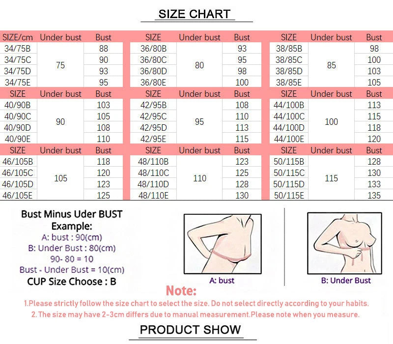 Seamless Push Up Wireless Bra – Adjustable Padded Bralette Lingerie for Women