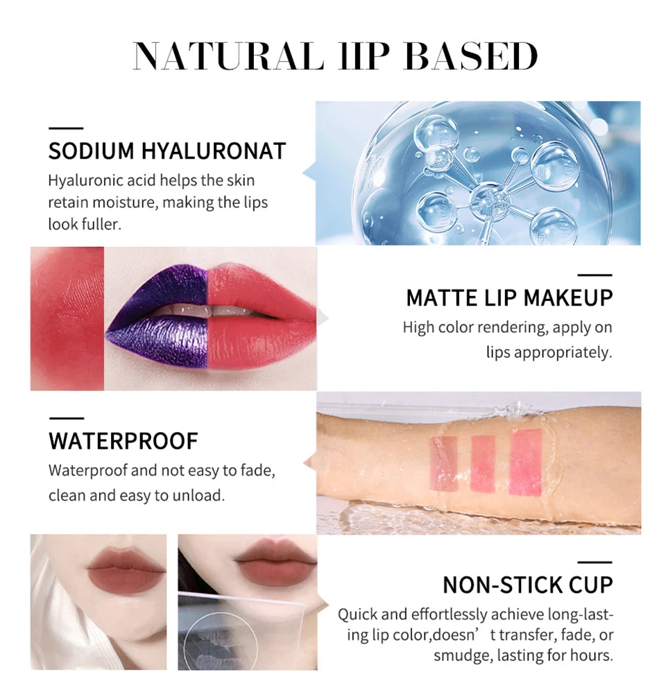 Long Lasting Lip Stain Set – Waterproof Peel Off Tint (3pcs)