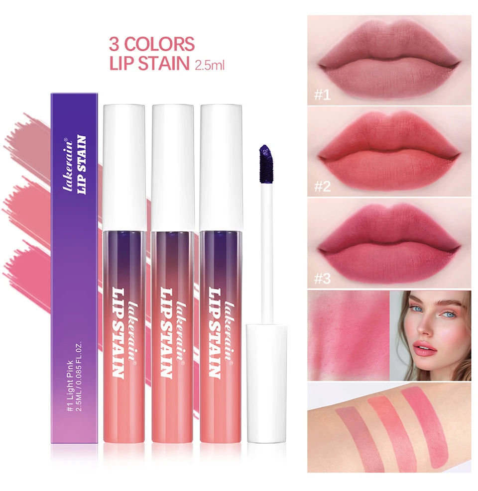 Long Lasting Lip Stain Set – Waterproof Peel Off Tint (3pcs)
