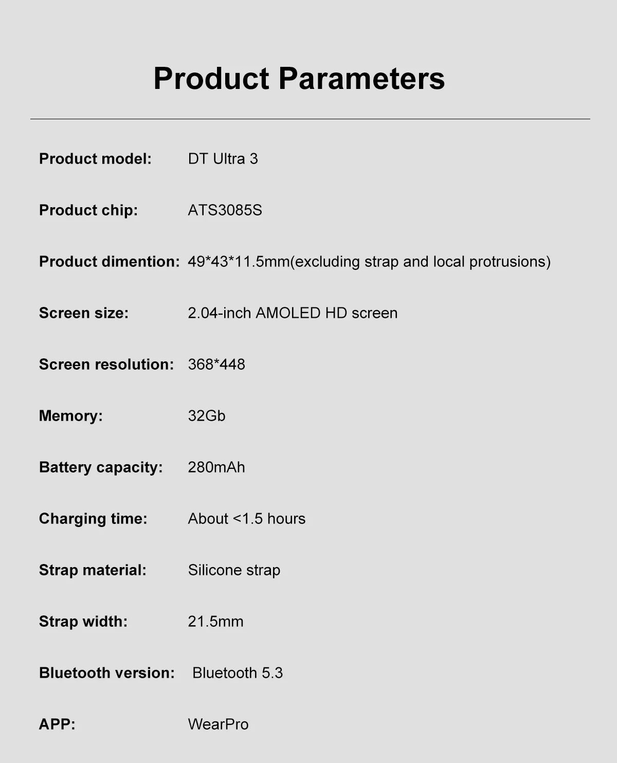 Smartwatch Ultra 3 Pro Ardilis