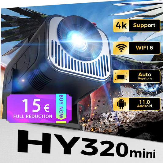 Projetor 4K HY320 mini -  O Cinema Não Vive Só Nas Salas Ardilis