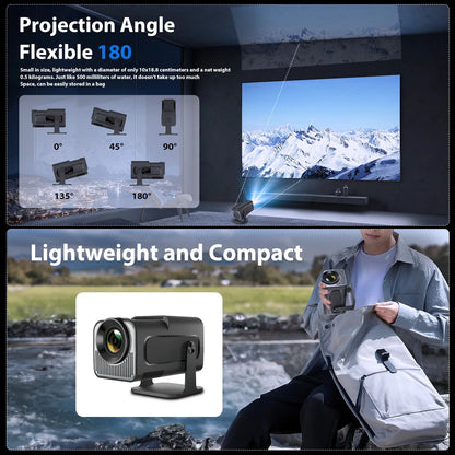Projetor 4K HY320 mini -  O Cinema Não Vive Só Nas Salas Ardilis