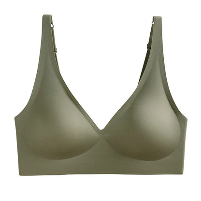 Seamless Push Up Wireless Bra – Adjustable Padded Bralette Lingerie for Women