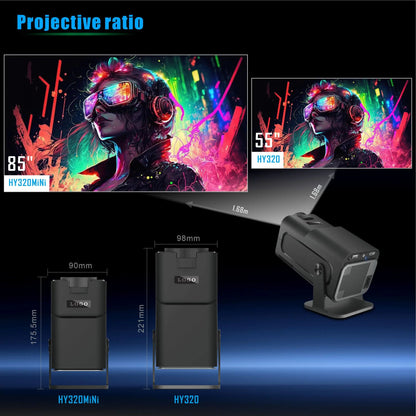 Projetor 4K HY320 mini -  O Cinema Não Vive Só Nas Salas Ardilis